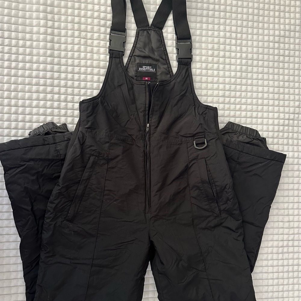 Sports Essentials Black Snow Bib Overalls